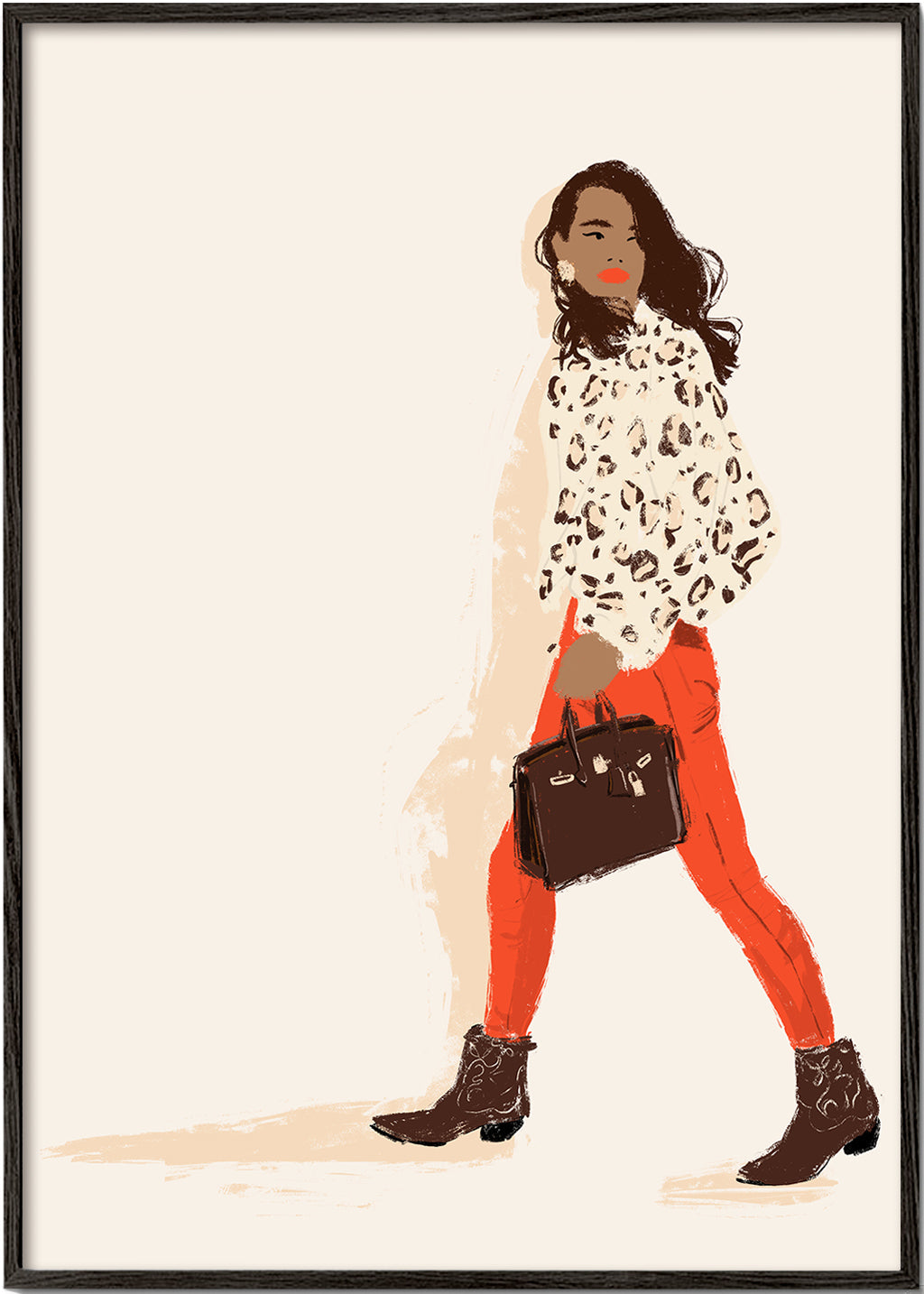 Ilustração de moda com botas cowboy