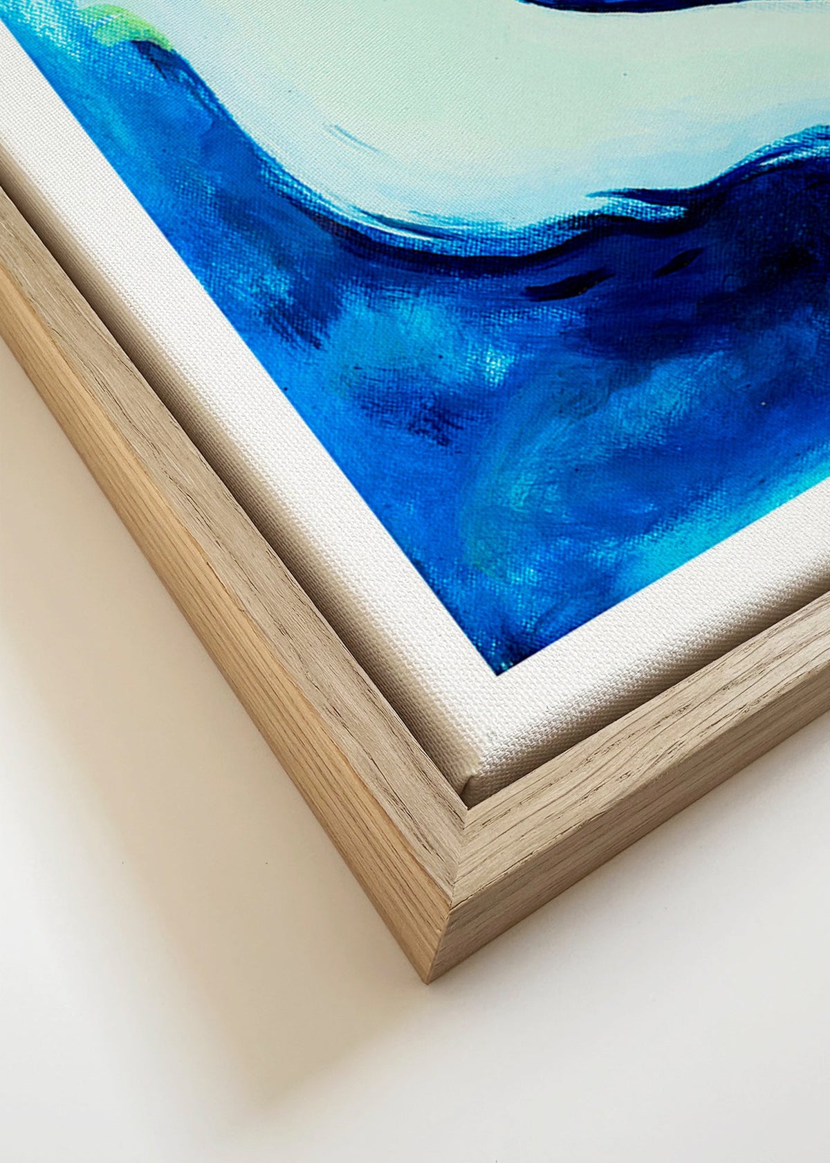 Quadro cisne branco sobre azul – Canvas detail