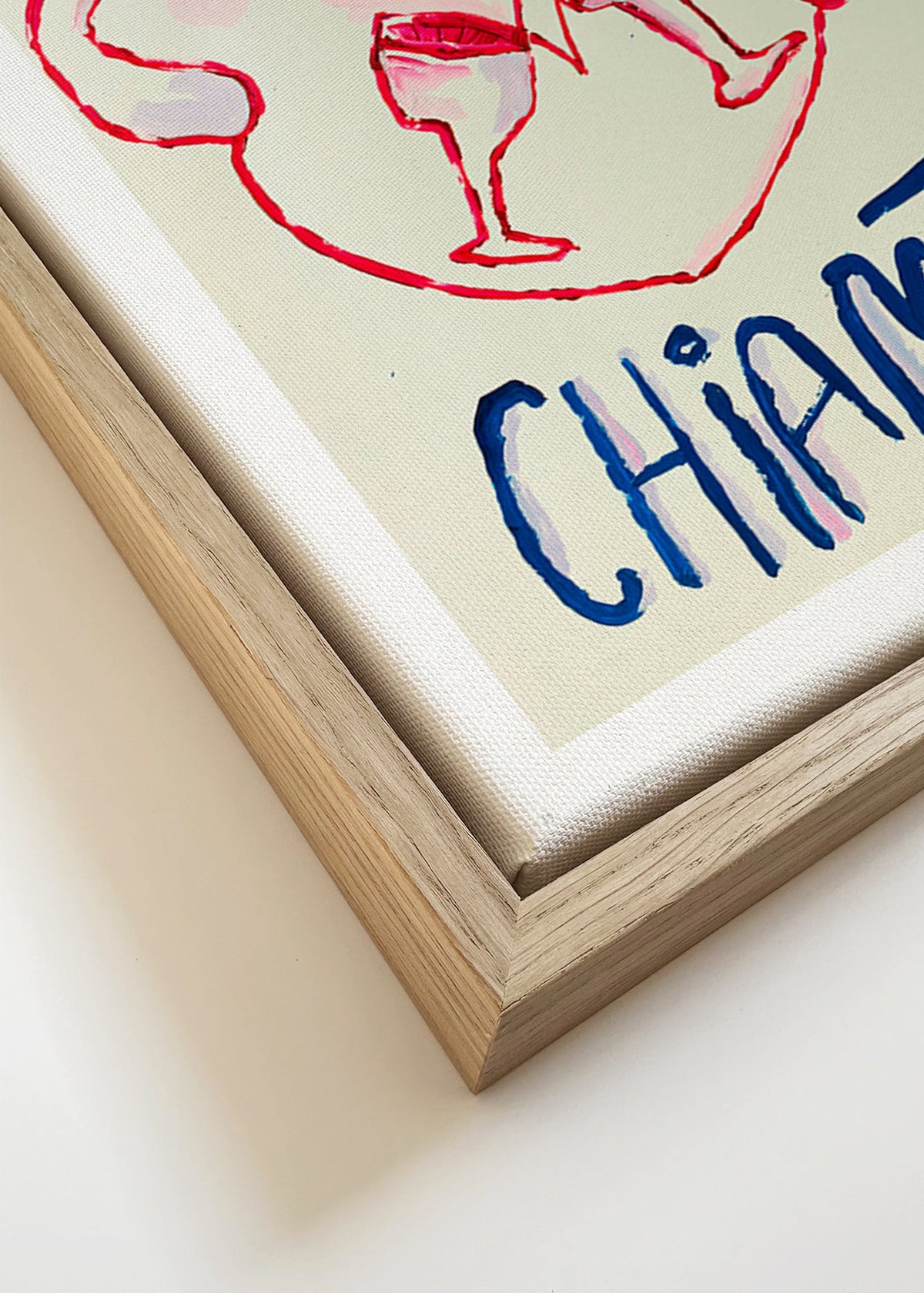 Arte para cozinha com taças ilustradas – Canvas detail