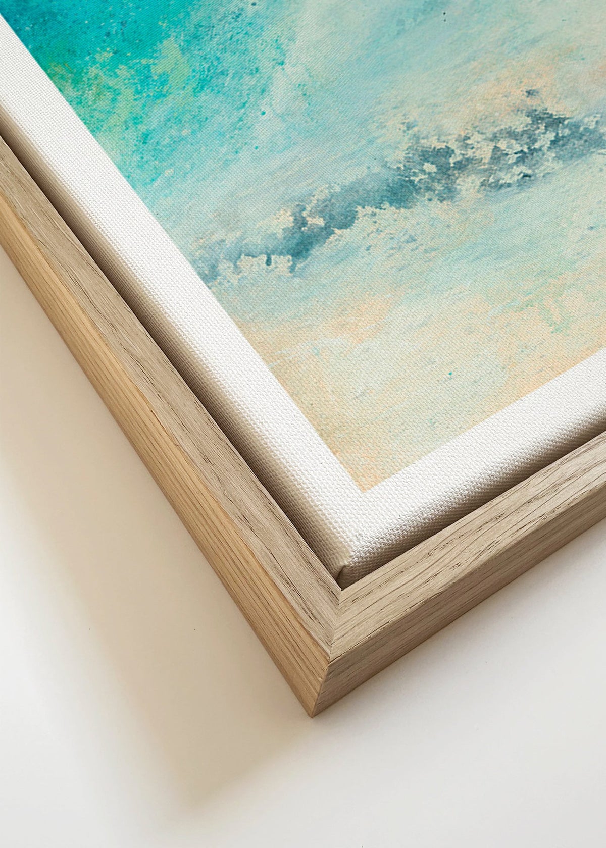 Quadro abstrato turquesa – Canvas detail