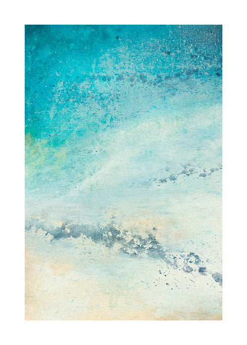 Quadro abstrato turquesa