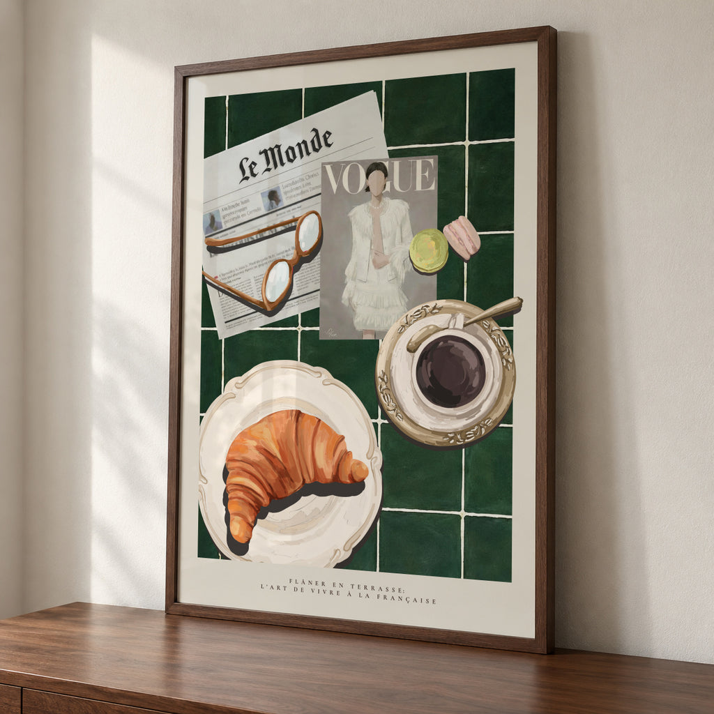 l’art de vivre à la française - Framed poster detail