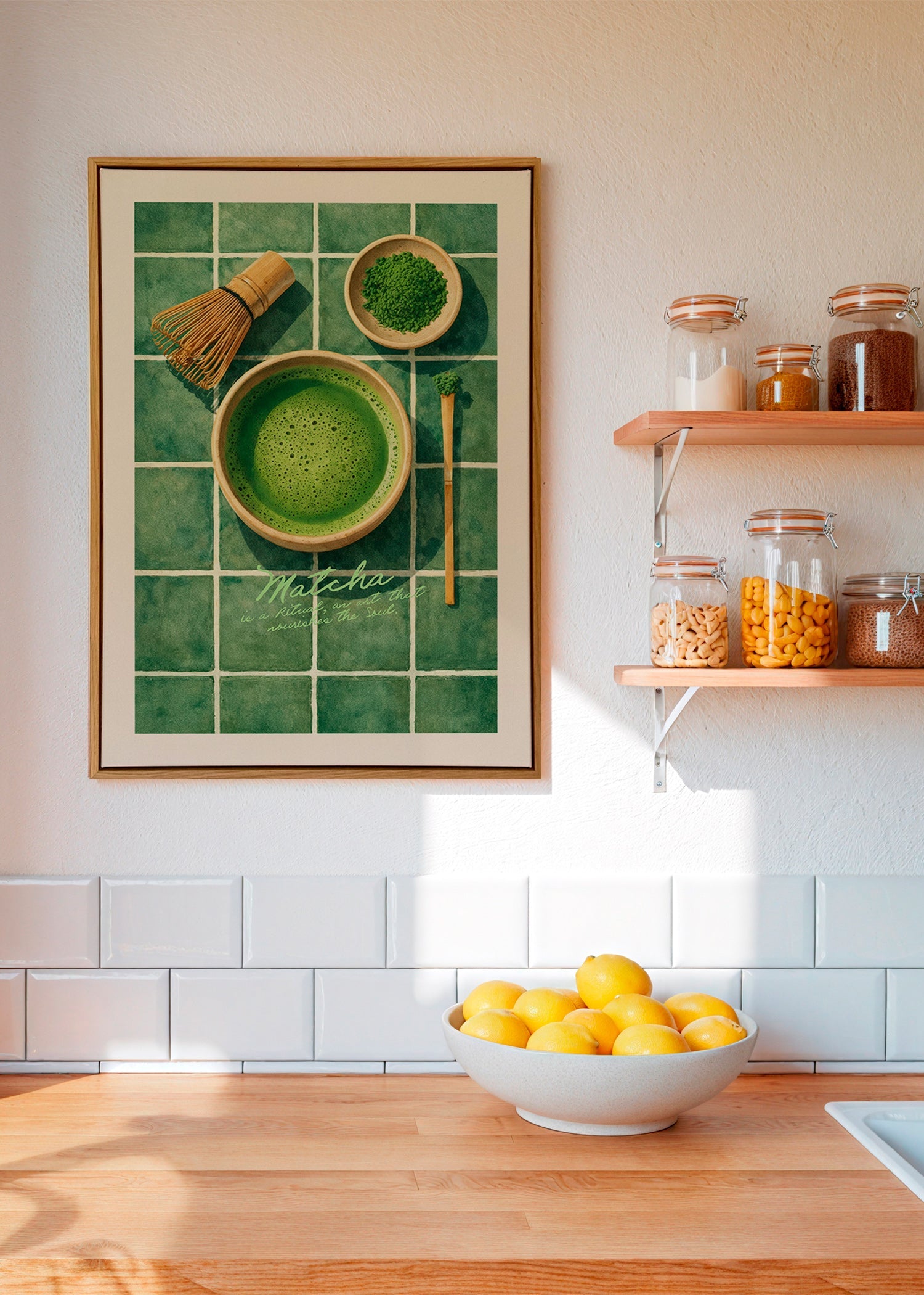 Arte para cozinha: Matcha e utensílios