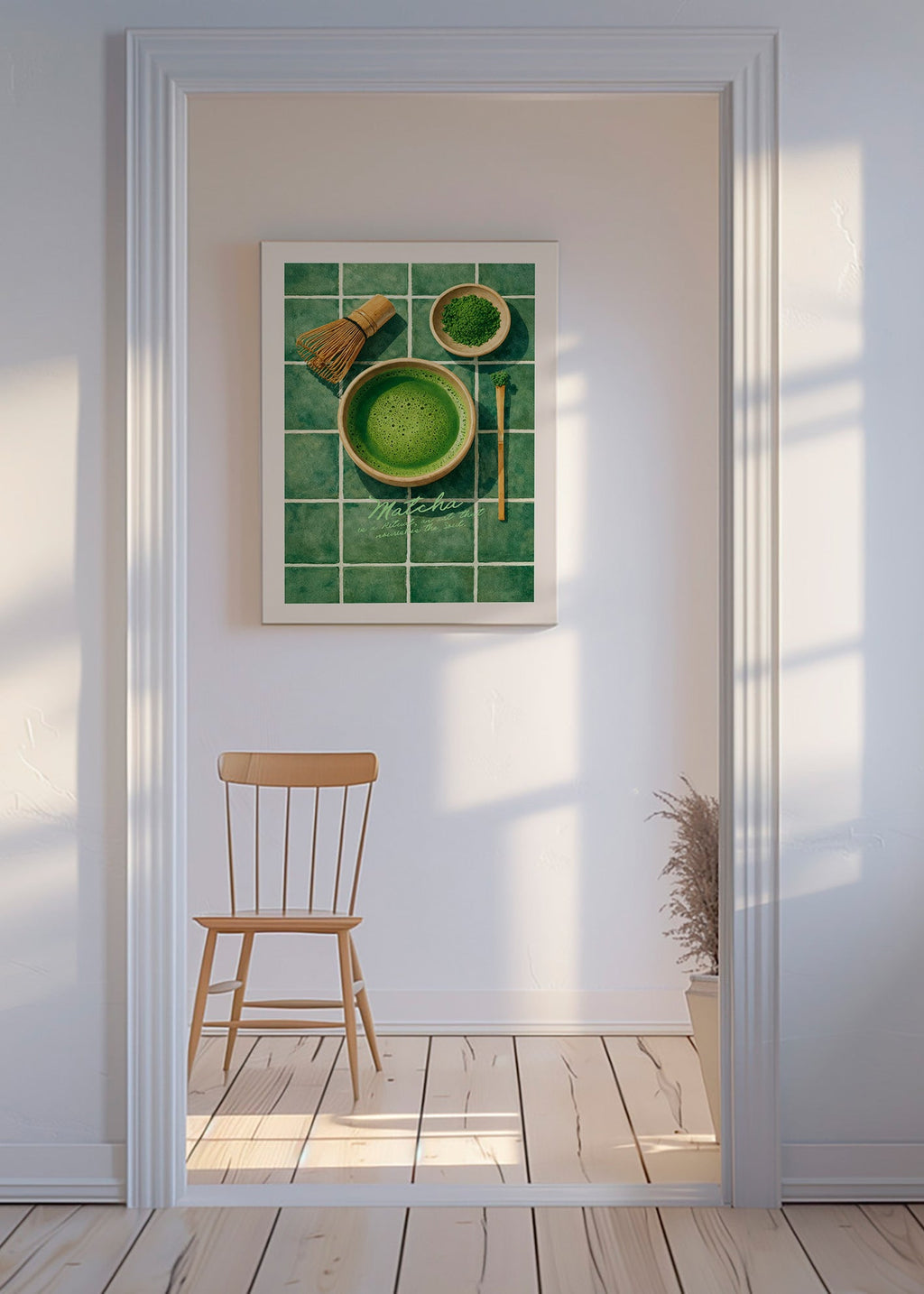 Arte para cozinha: Matcha e utensílios