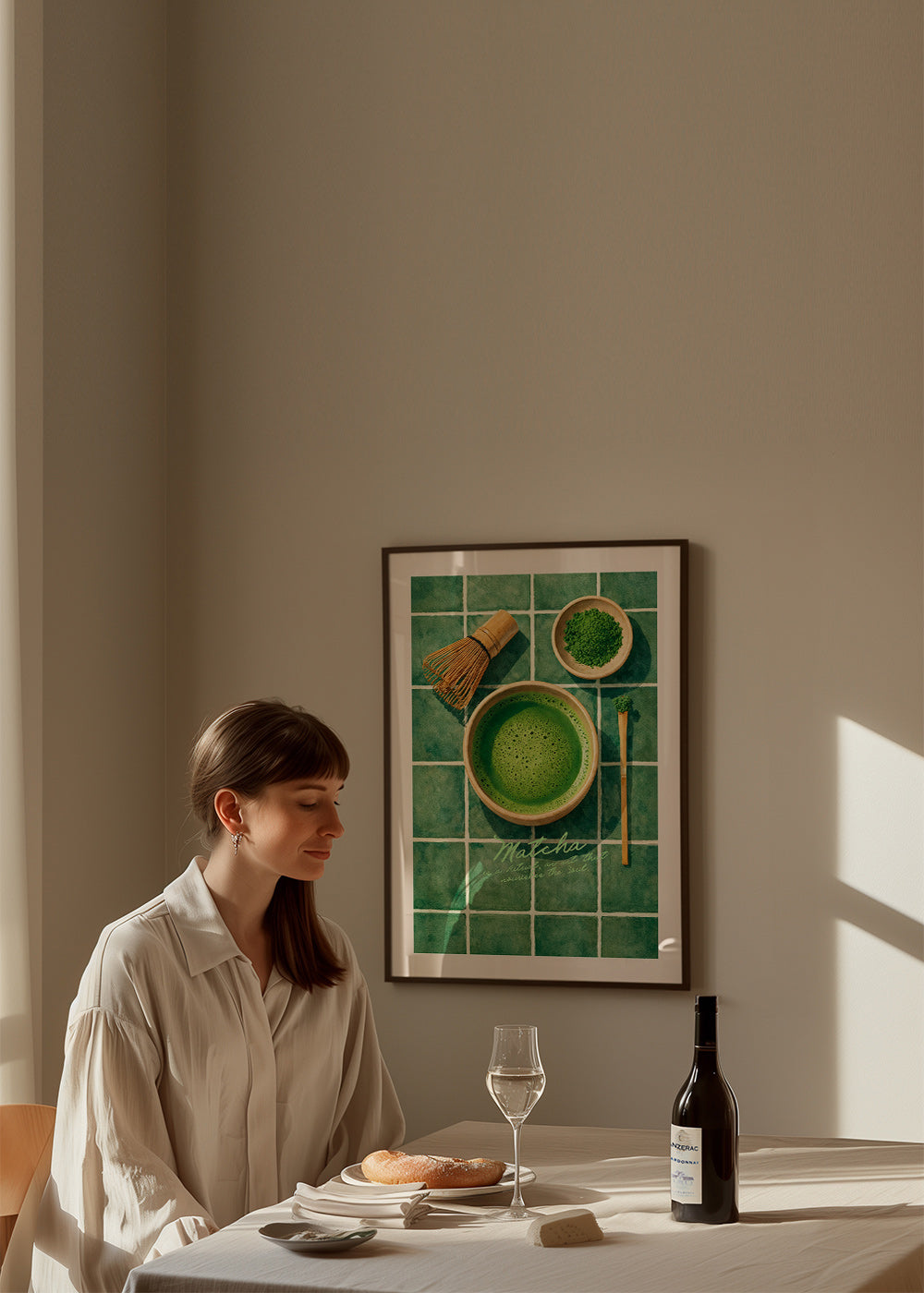 Arte para cozinha: Matcha e utensílios