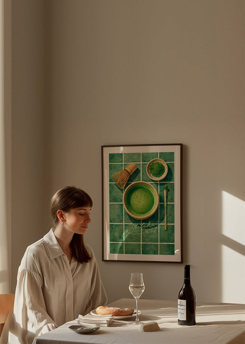 Arte para cozinha: Matcha e utensílios
