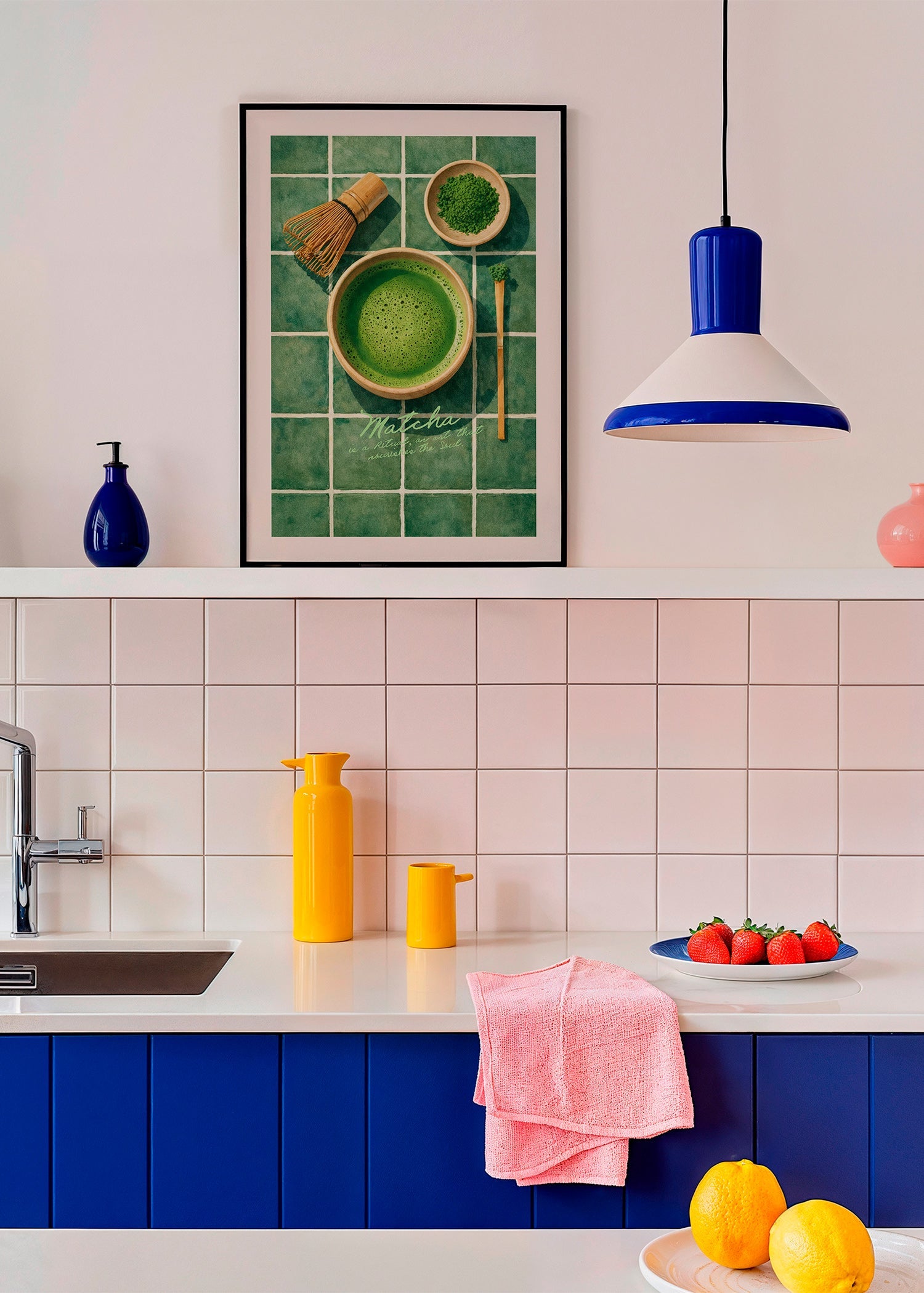 Arte para cozinha: Matcha e utensílios