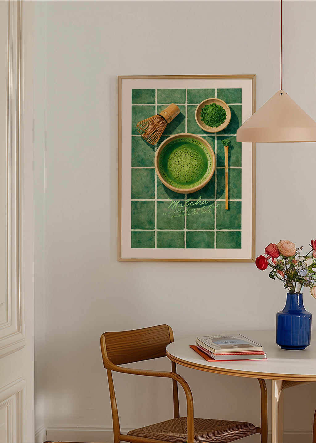 Arte para cozinha: Matcha e utensílios