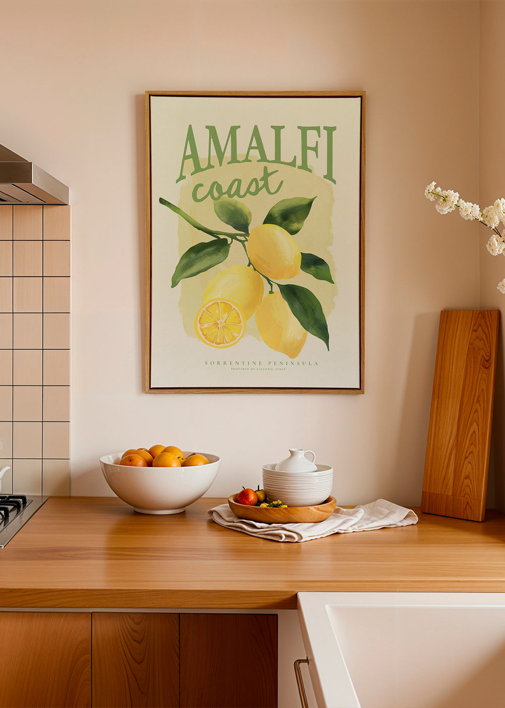 Estampa botânica Amalfi limões