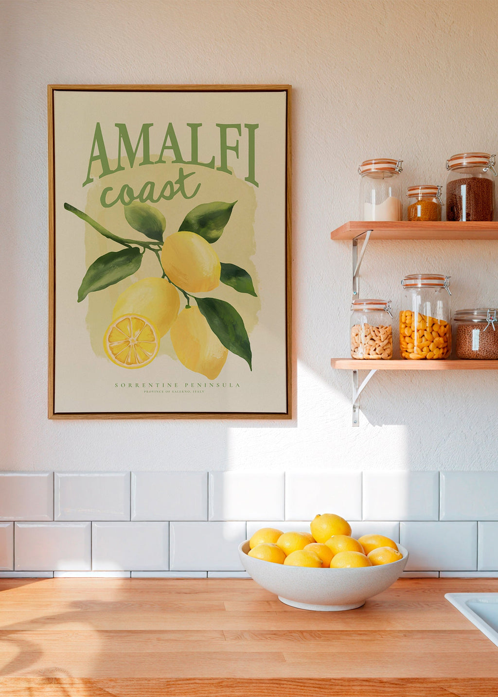 Estampa botânica Amalfi limões
