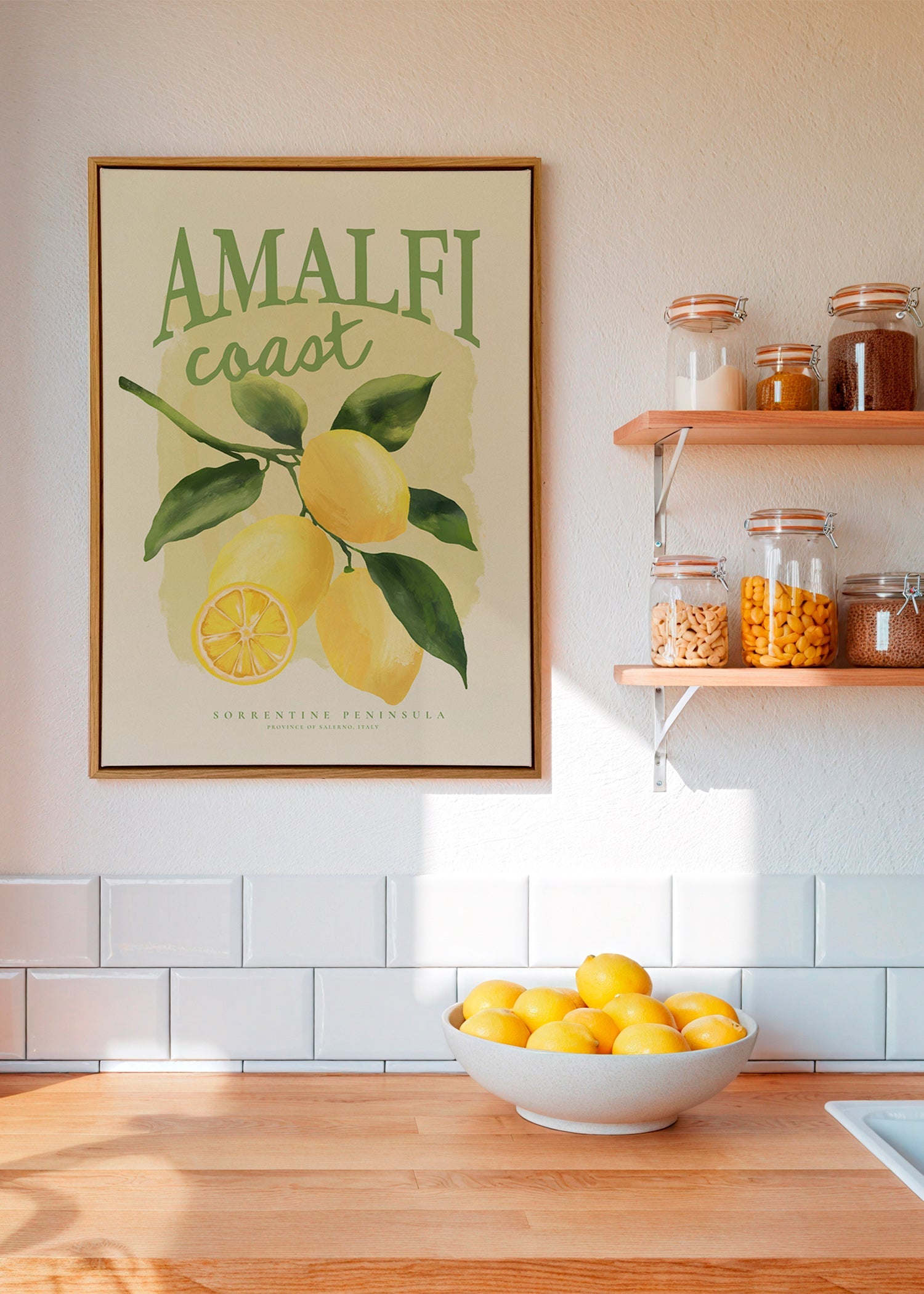 Estampa botânica Amalfi limões