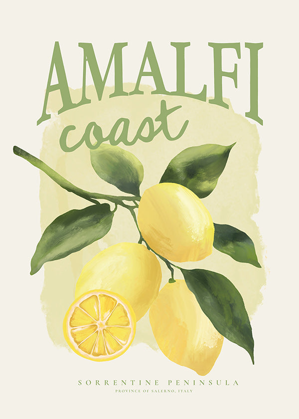 Estampa botânica Amalfi limões