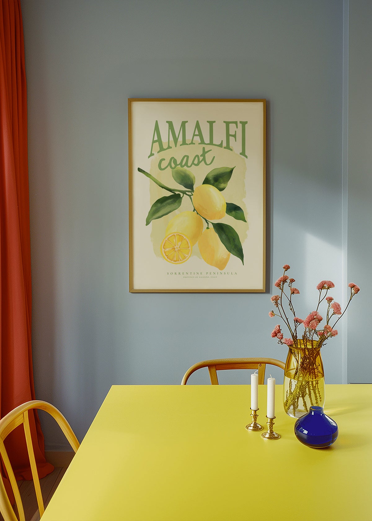 Estampa botânica Amalfi limões
