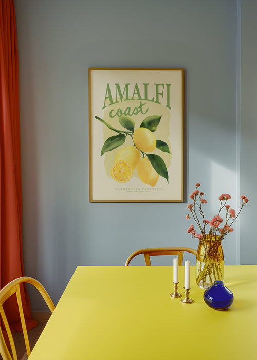 Estampa botânica Amalfi limões
