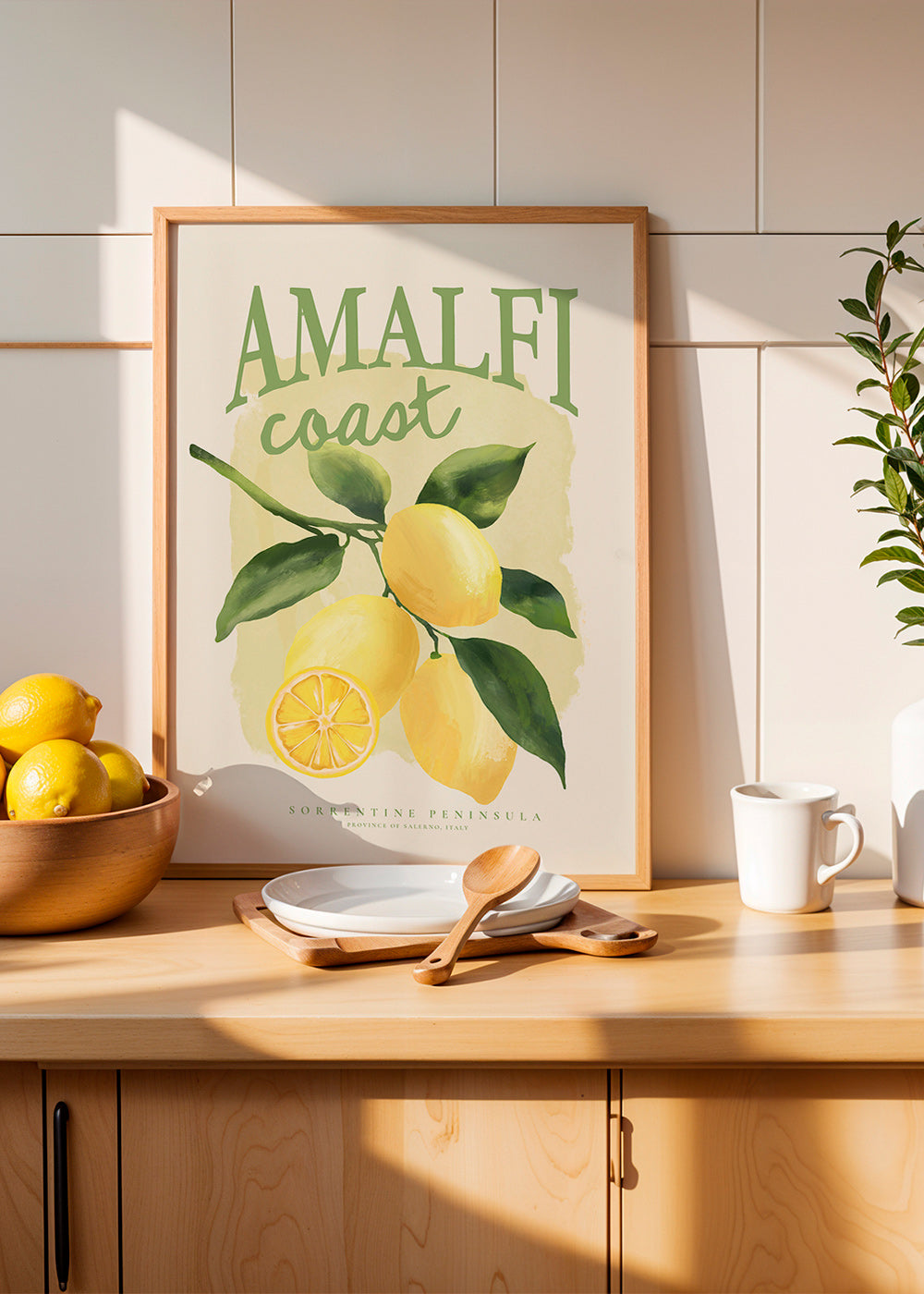 Estampa botânica Amalfi limões