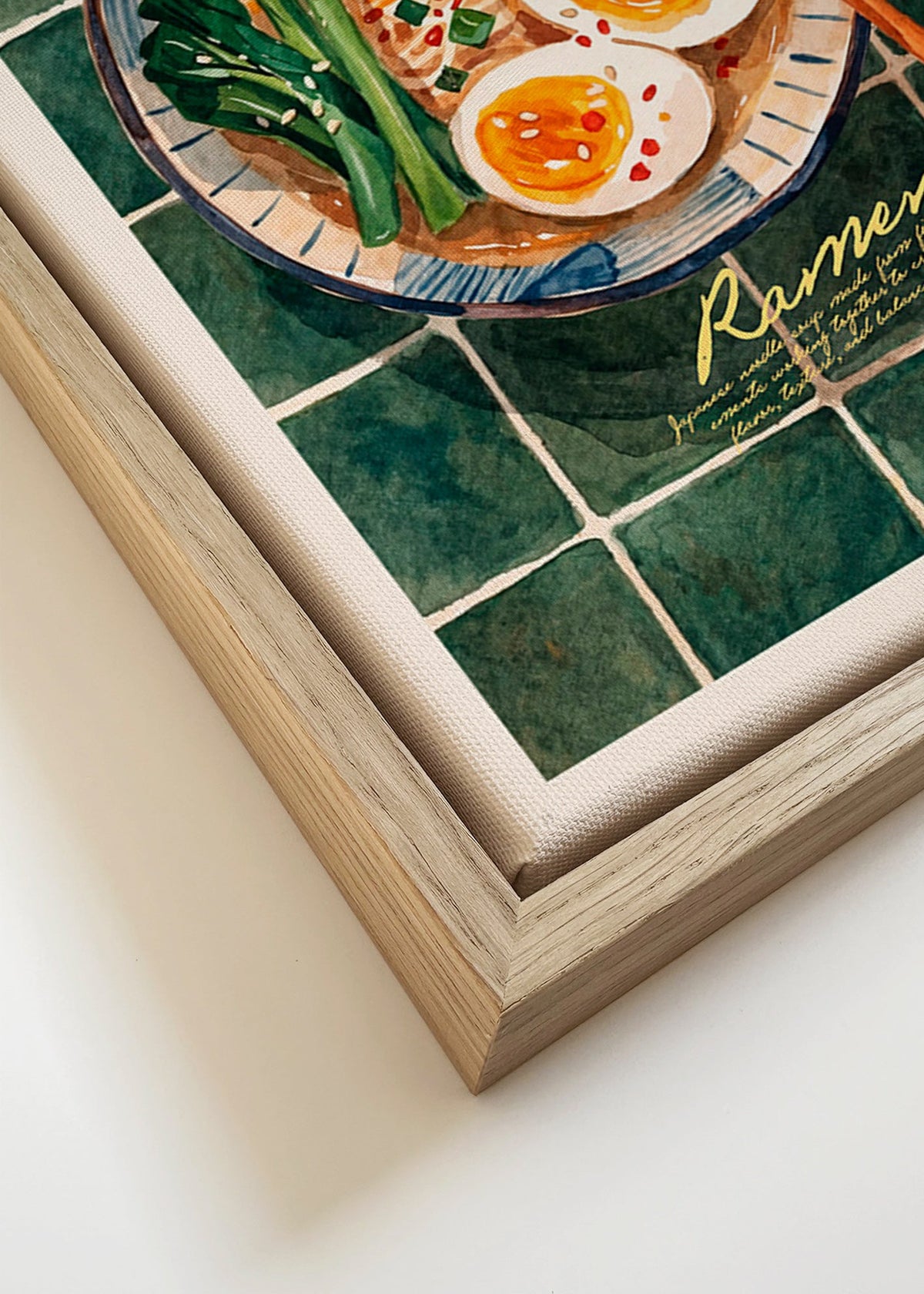 Arte para cozinha Ramen em aquarela