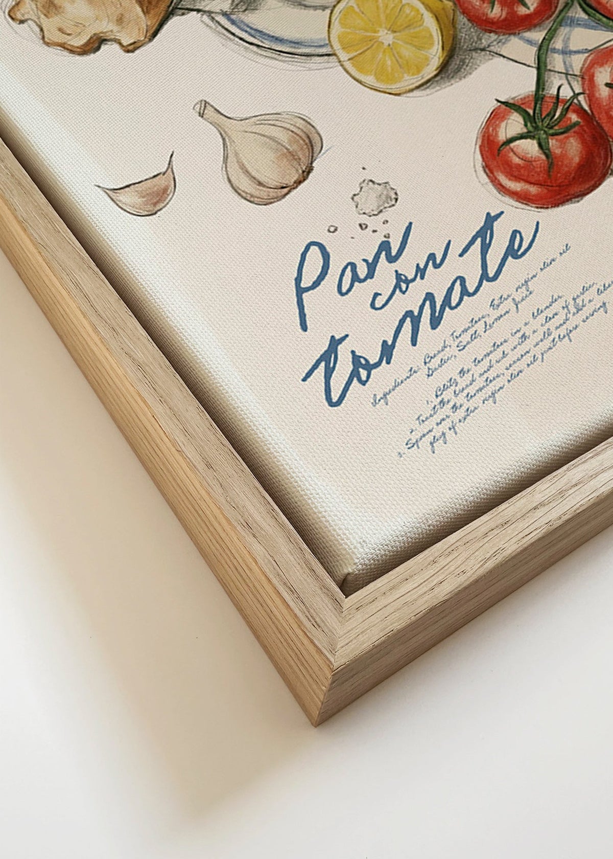 Arte para cozinha Pão com tomate ilustrado