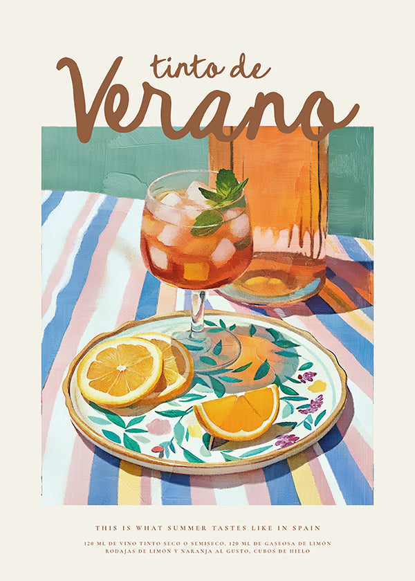 Arte para cozinha: tinto de verão e citrinos