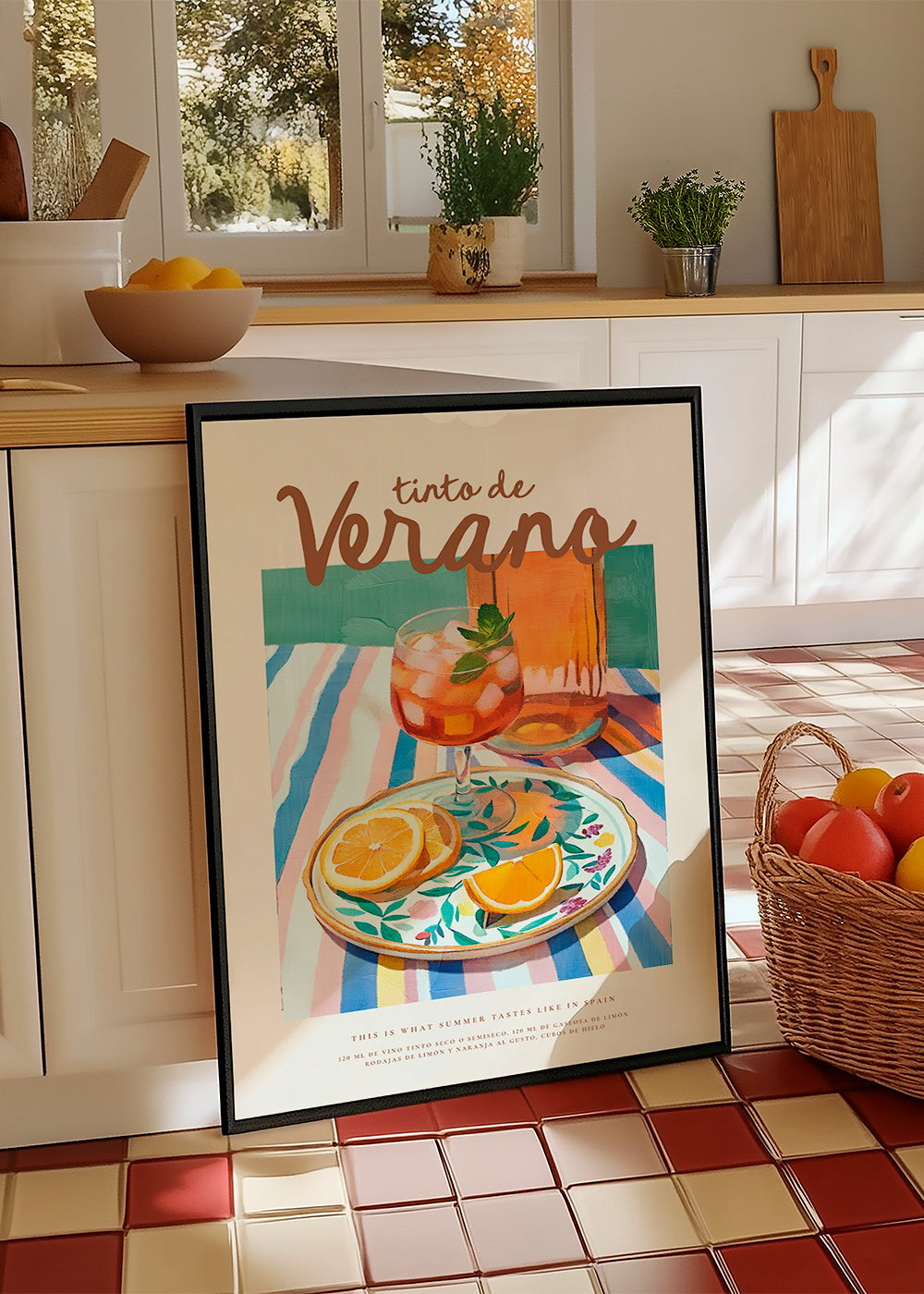 Arte para cozinha: tinto de verão e citrinos
