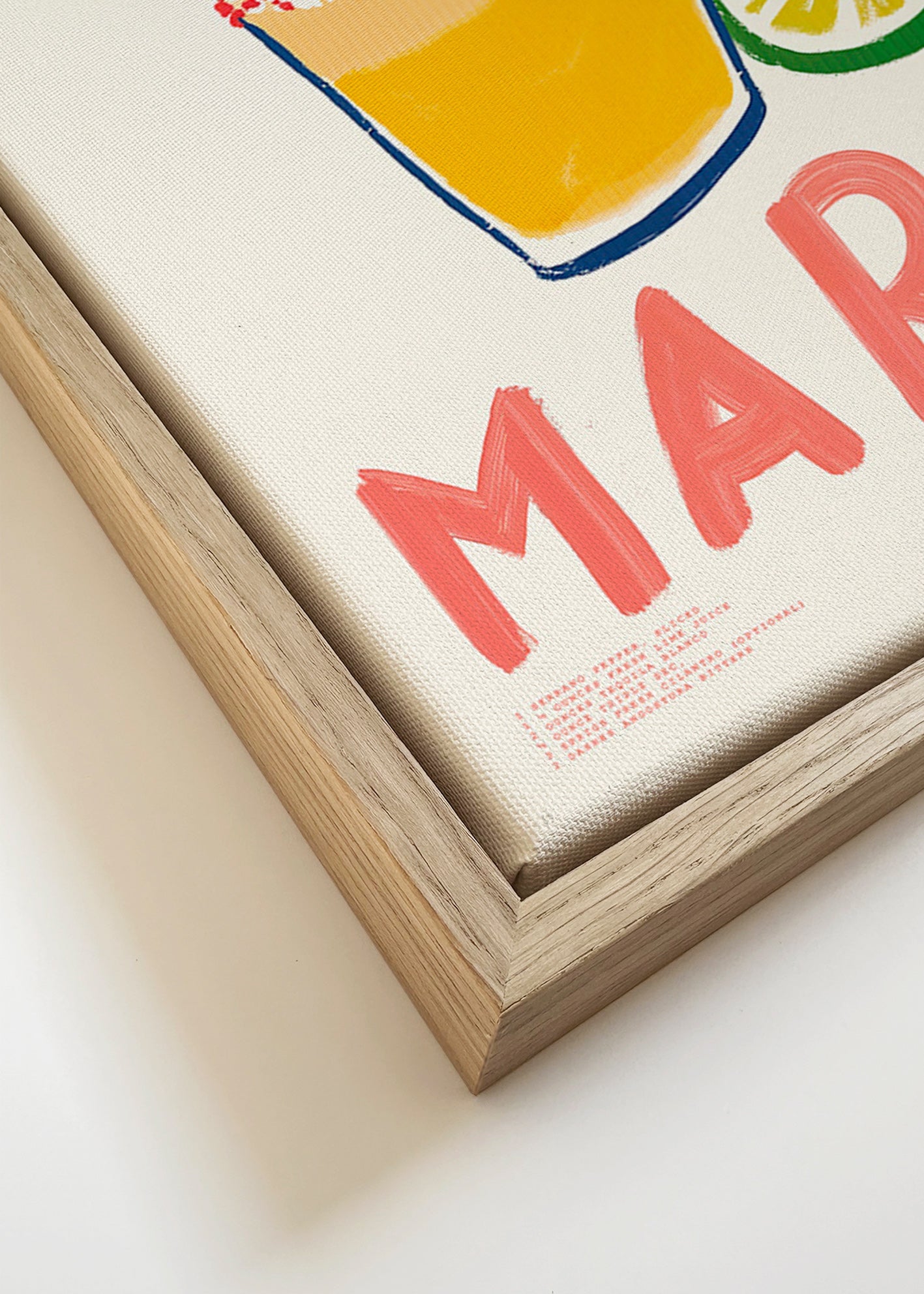 Arte para cozinha margarita ilustrada