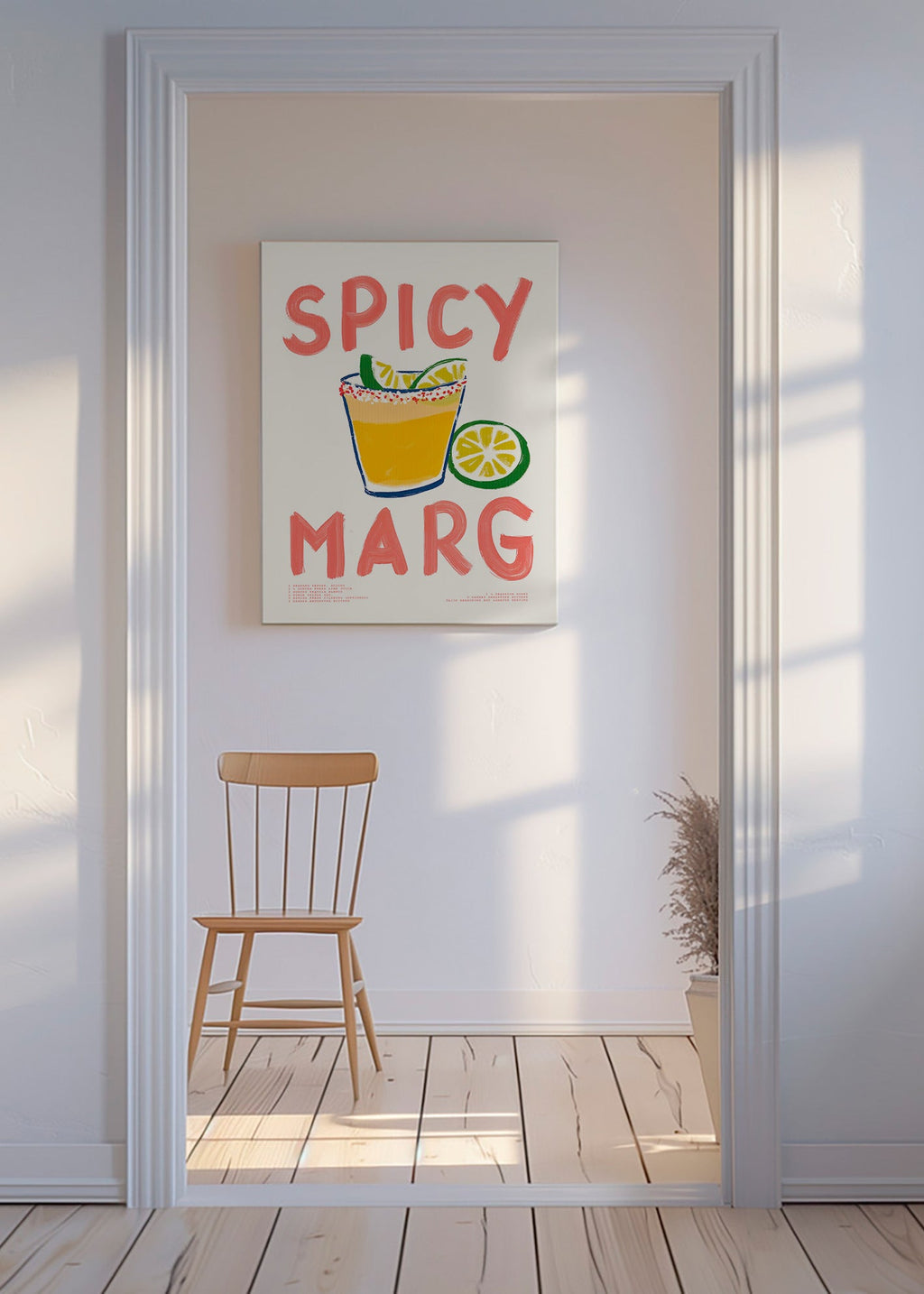 Arte para cozinha margarita ilustrada