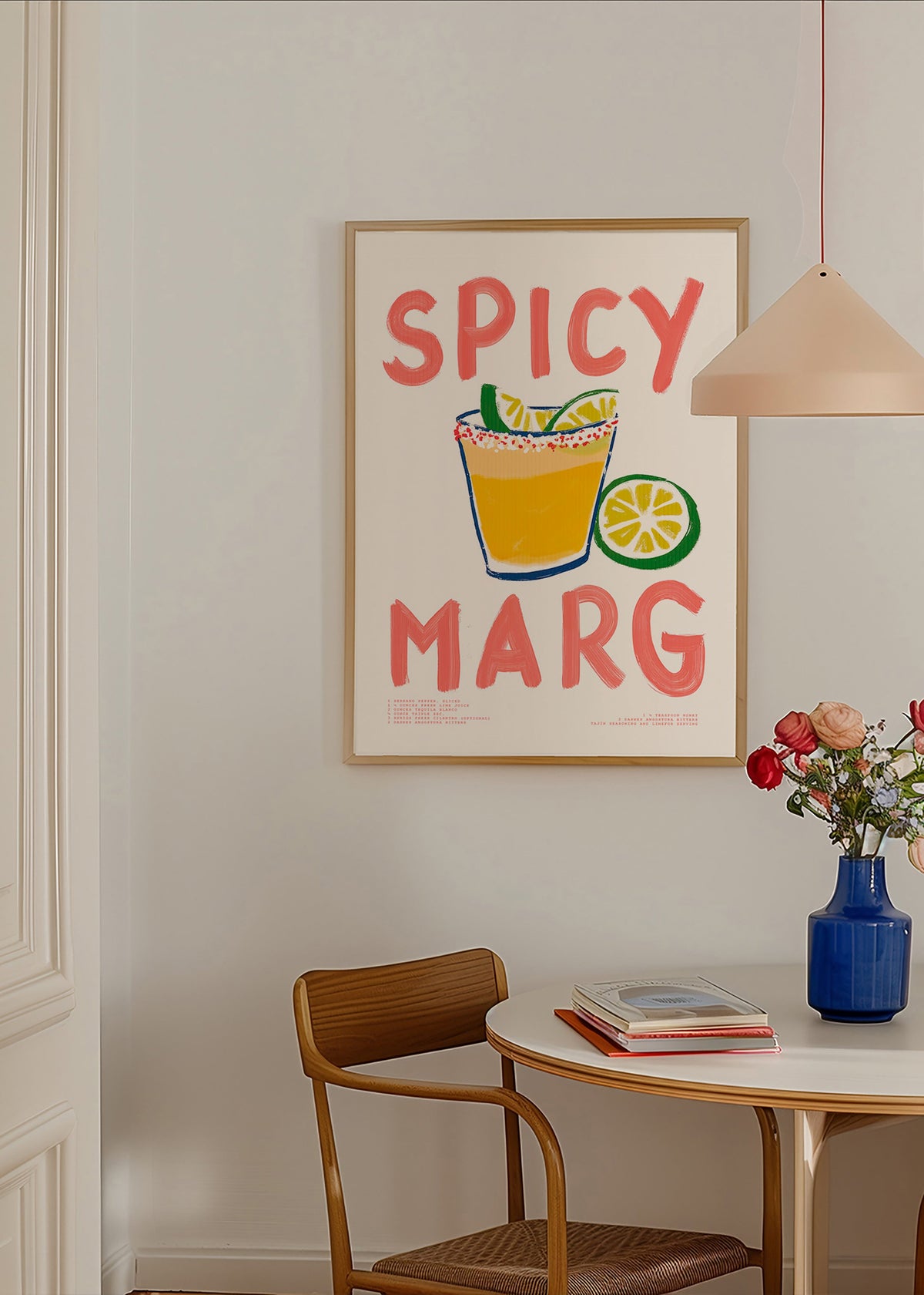 Arte para cozinha margarita ilustrada
