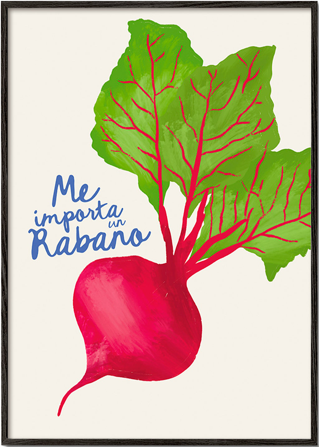 Arte para cozinha rabanete ilustrado