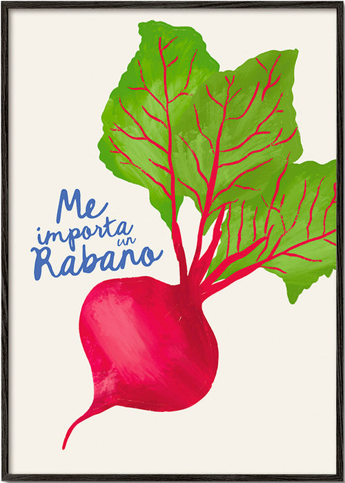 Arte para cozinha rabanete ilustrado
