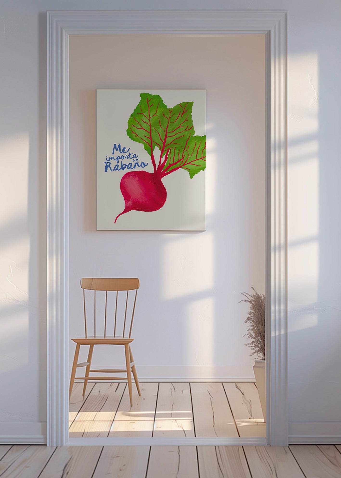 Arte para cozinha rabanete ilustrado
