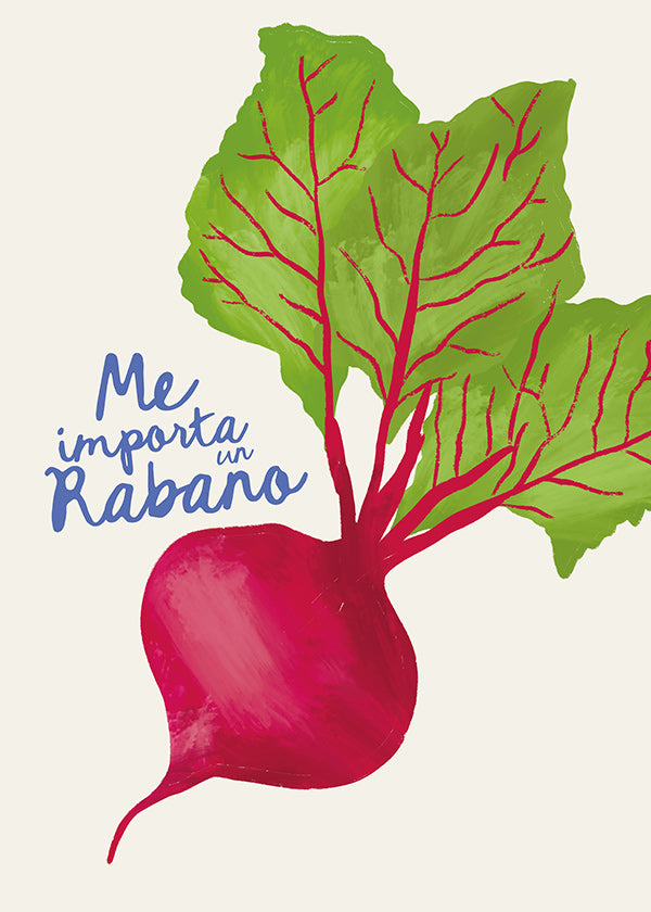 Arte para cozinha rabanete ilustrado
