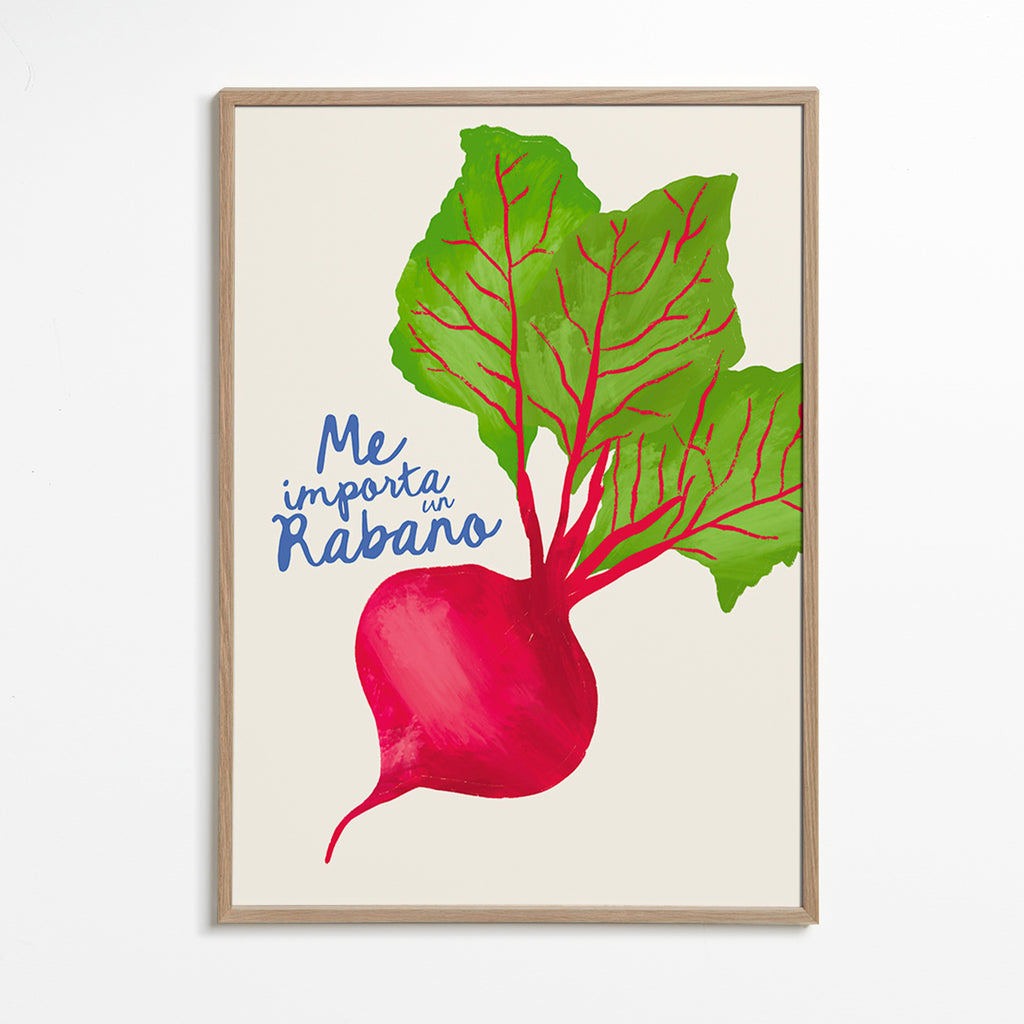 Arte para cozinha rabanete ilustrado