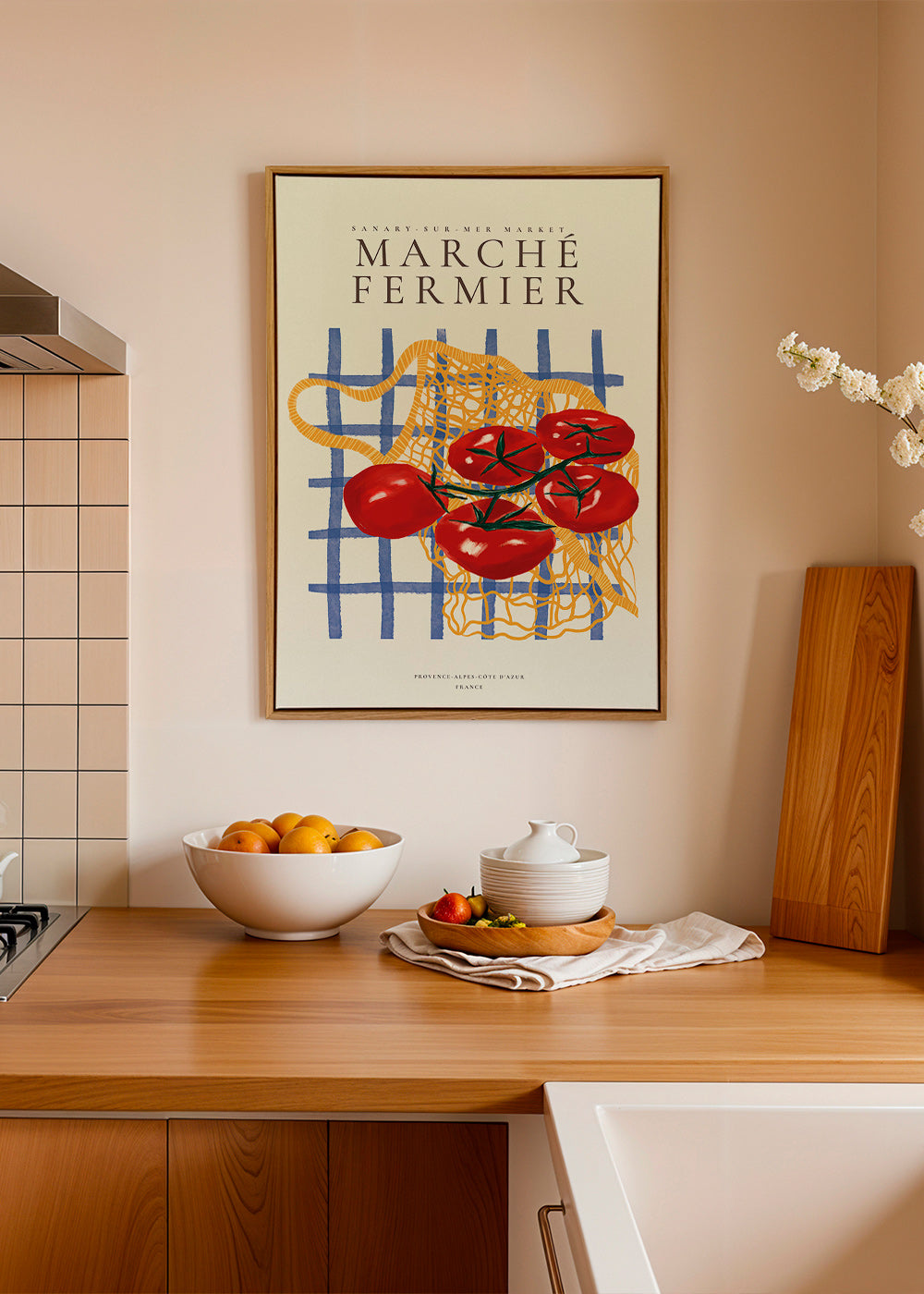 Arte para cozinha tomates na rede