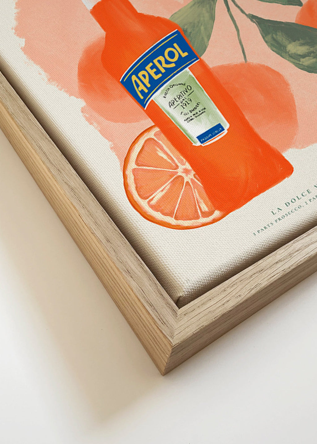 Arte para cozinha Aperol Spritz garrafa com laranjas