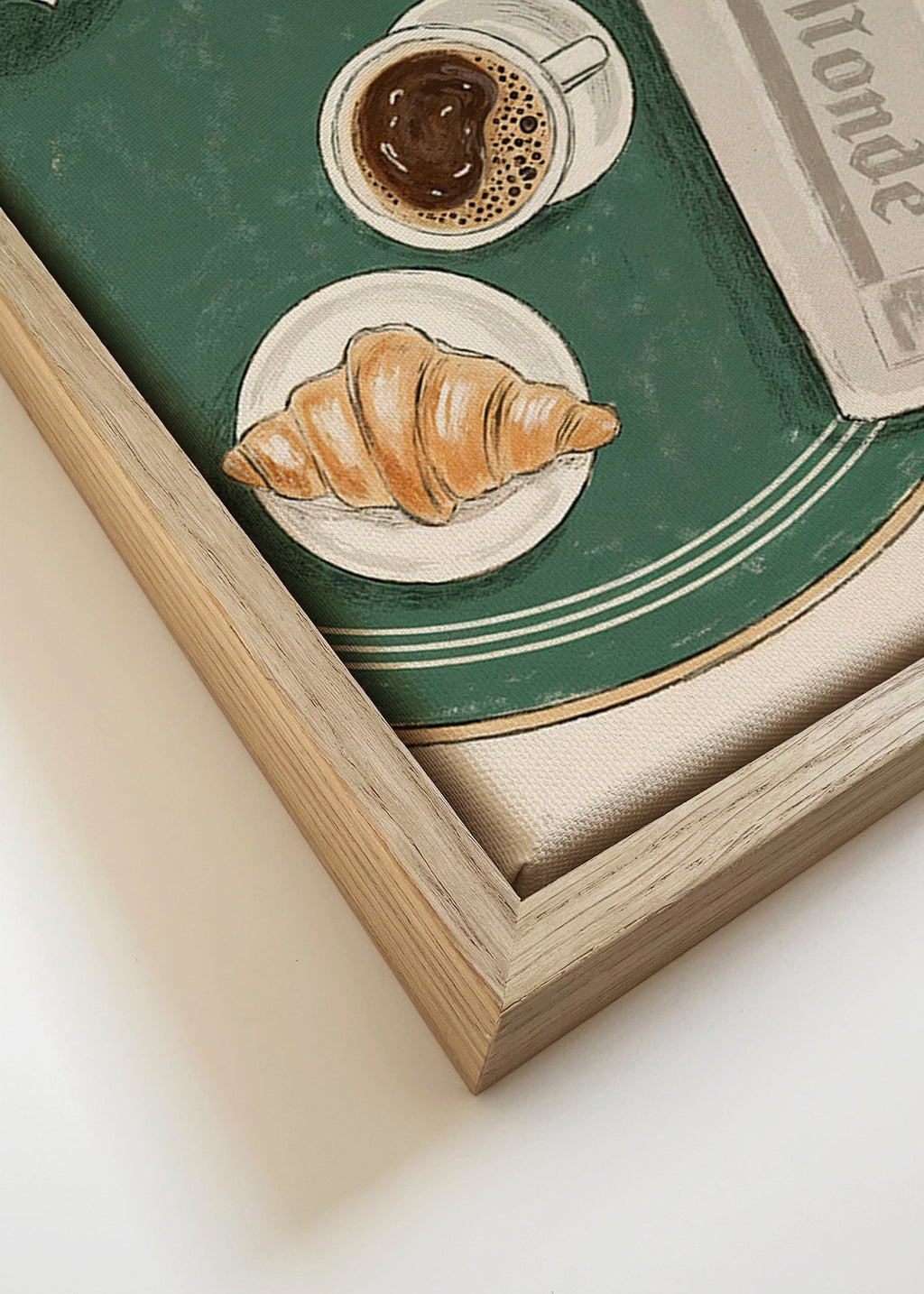 Arte para cozinha Café de Flore croissant ilustrado