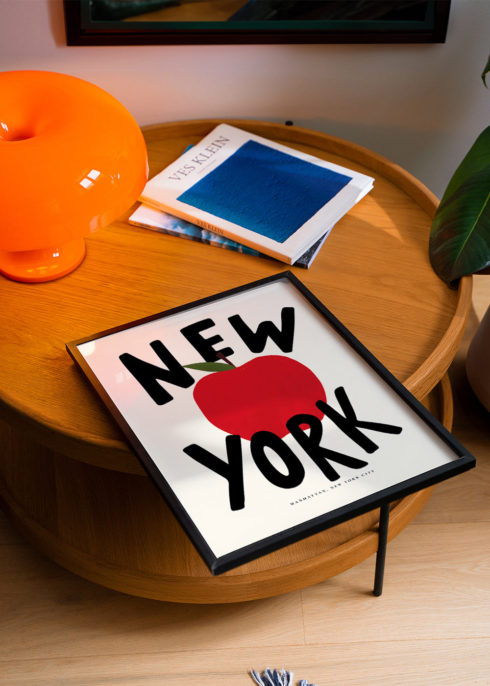 Arte para cozinha New York maçã vermelha