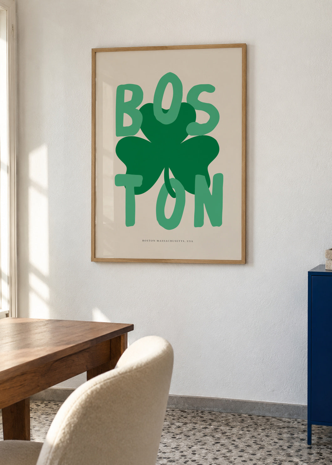 Boston - Framed poster in an interior