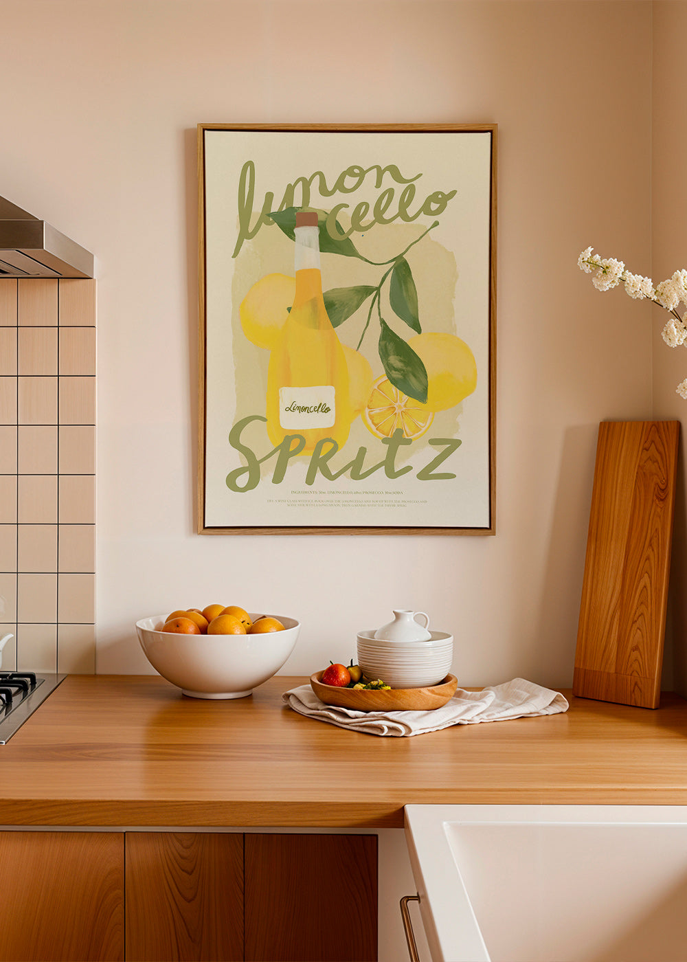 Arte para cozinha Limoncello Spritz ilustrado