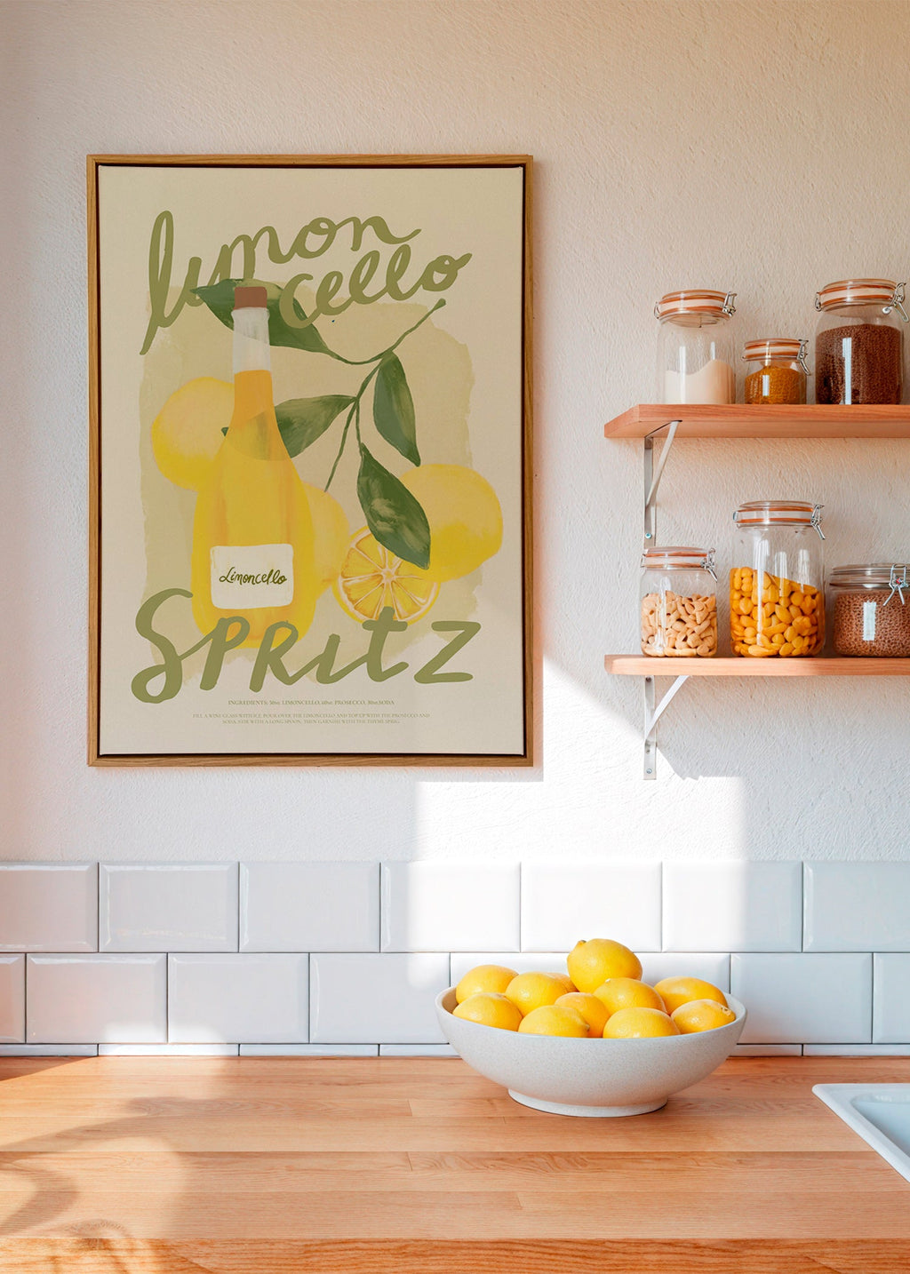 Arte para cozinha Limoncello Spritz ilustrado