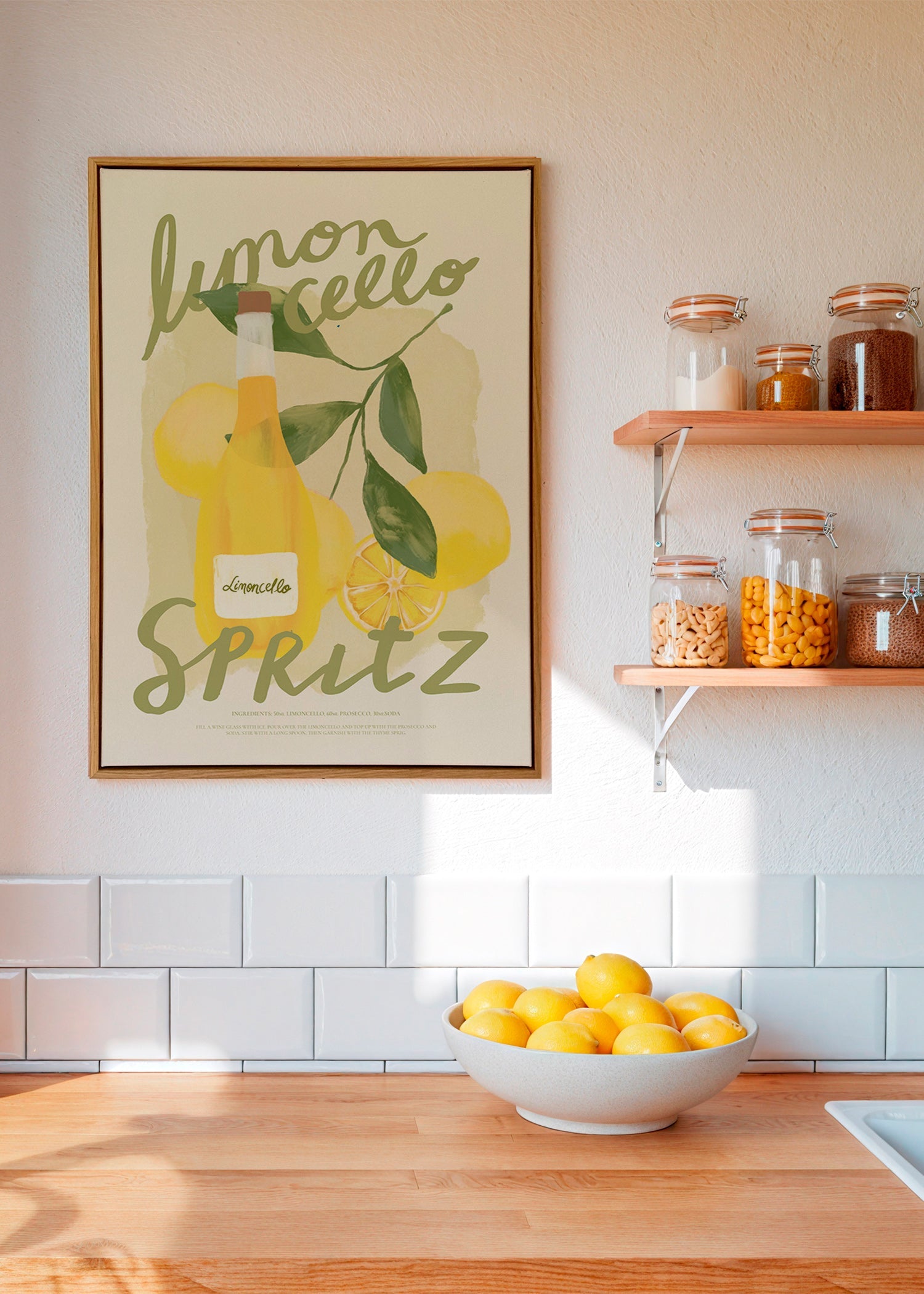 Arte para cozinha Limoncello Spritz ilustrado