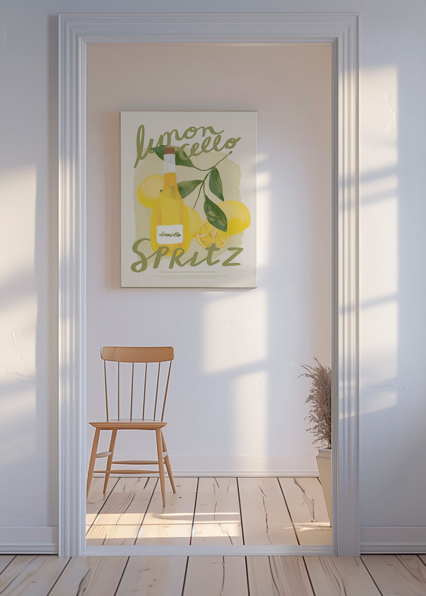 Arte para cozinha Limoncello Spritz ilustrado