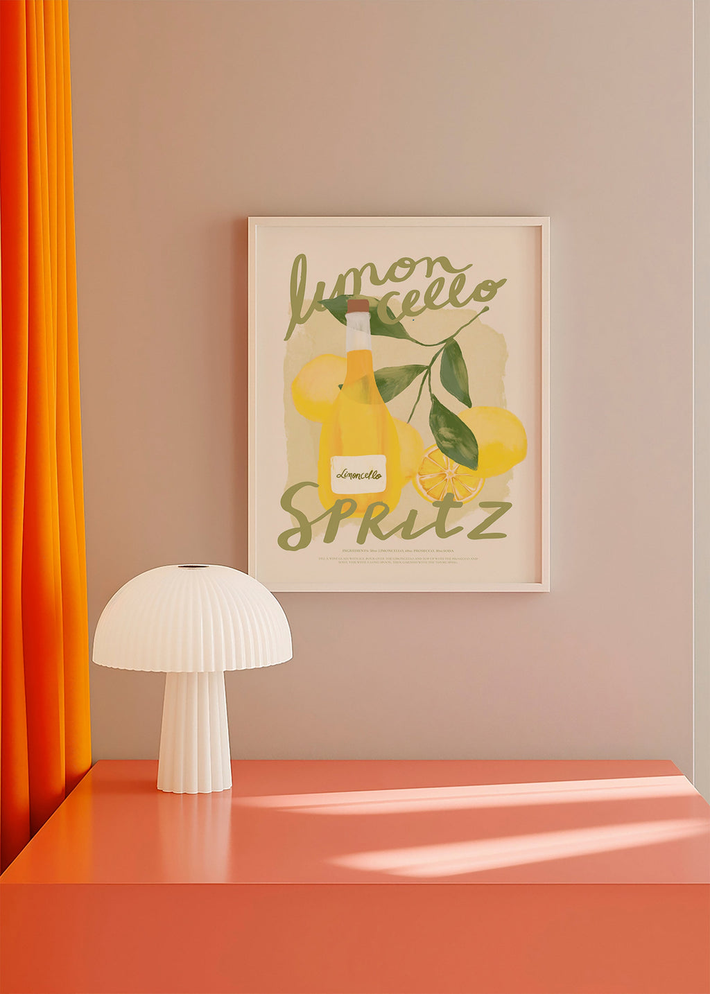 Arte para cozinha Limoncello Spritz ilustrado