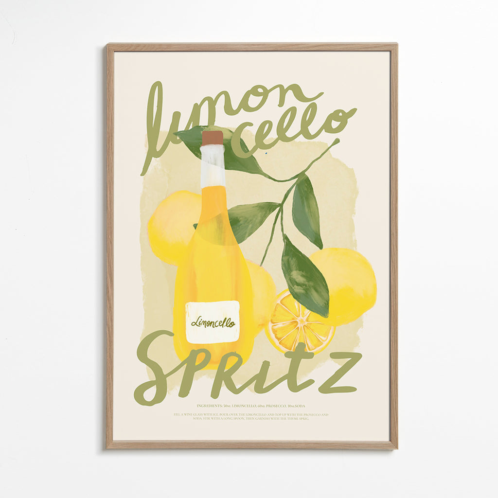 Arte para cozinha Limoncello Spritz ilustrado
