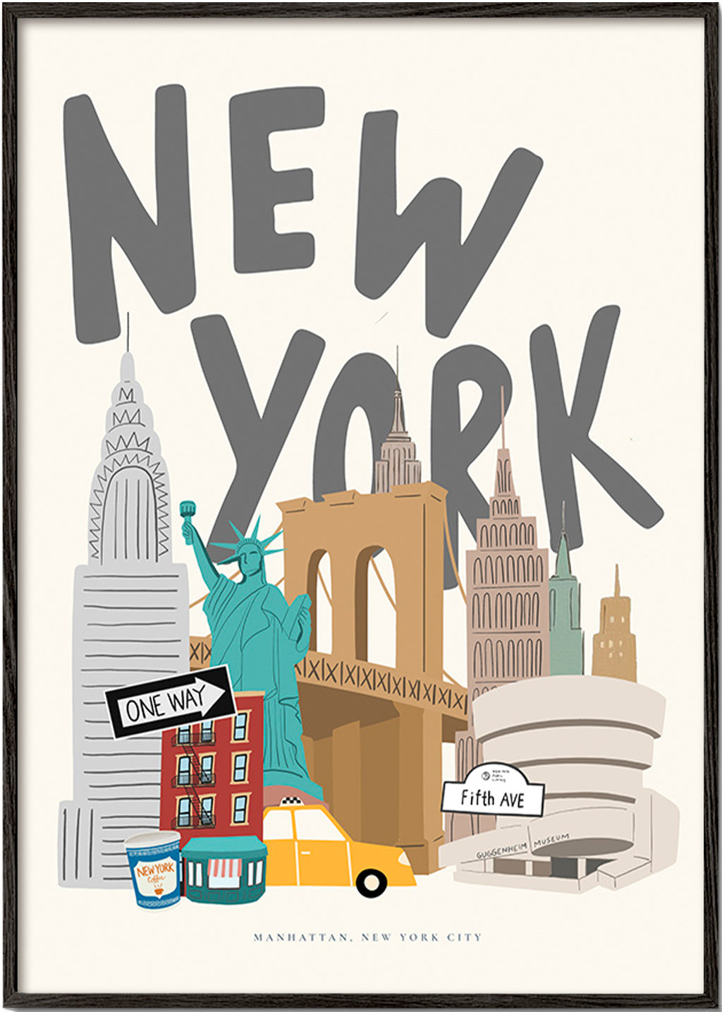 Poster de viagem: ícones de New York