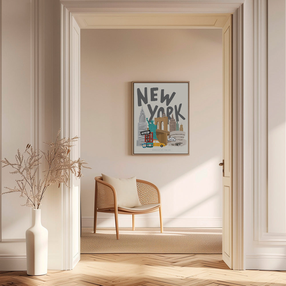 Poster de viagem: ícones de New York