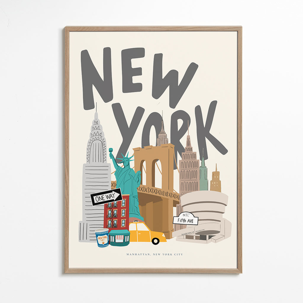 Poster de viagem: ícones de New York