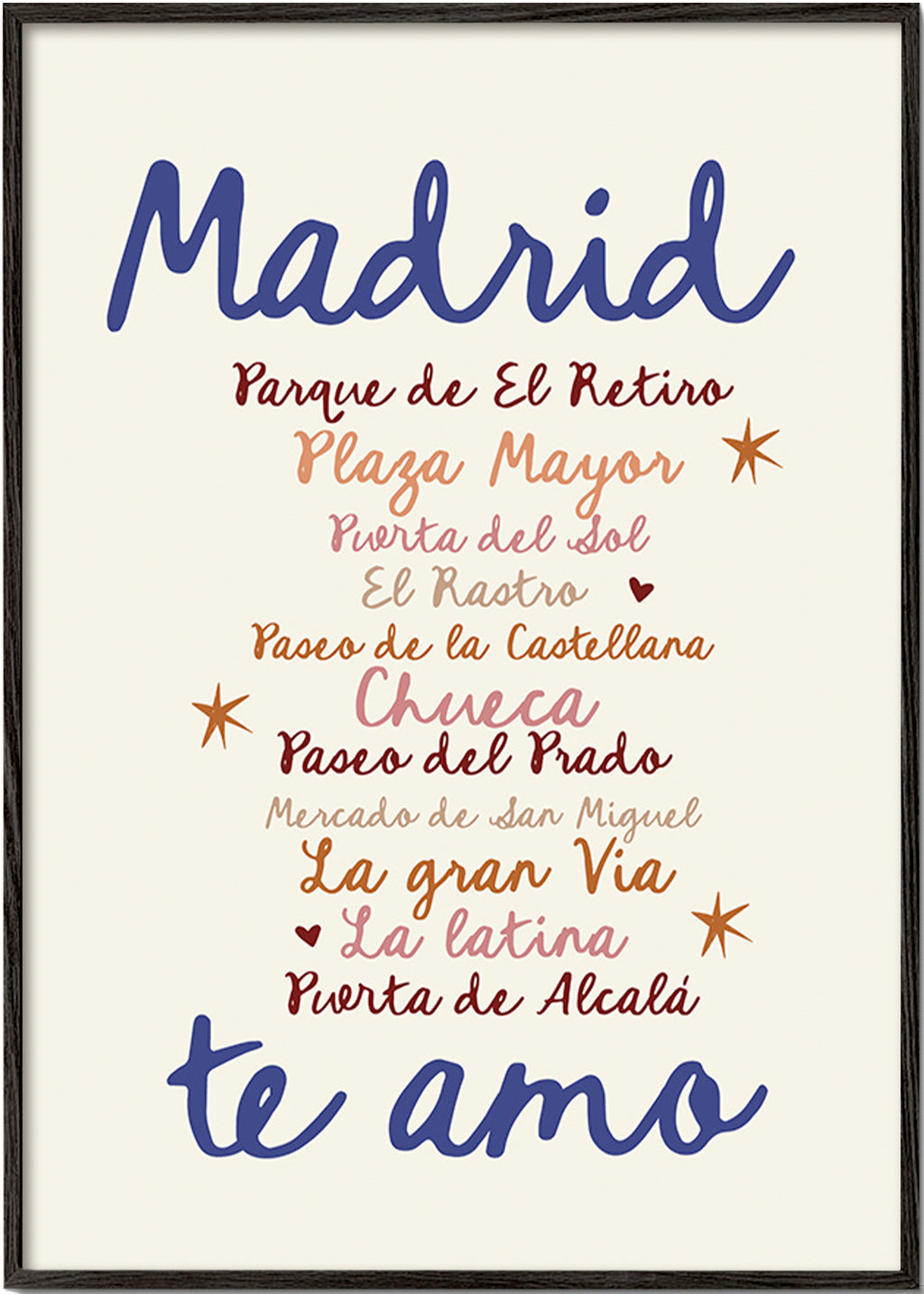 Poster de viagem Madrid tipografia marcante