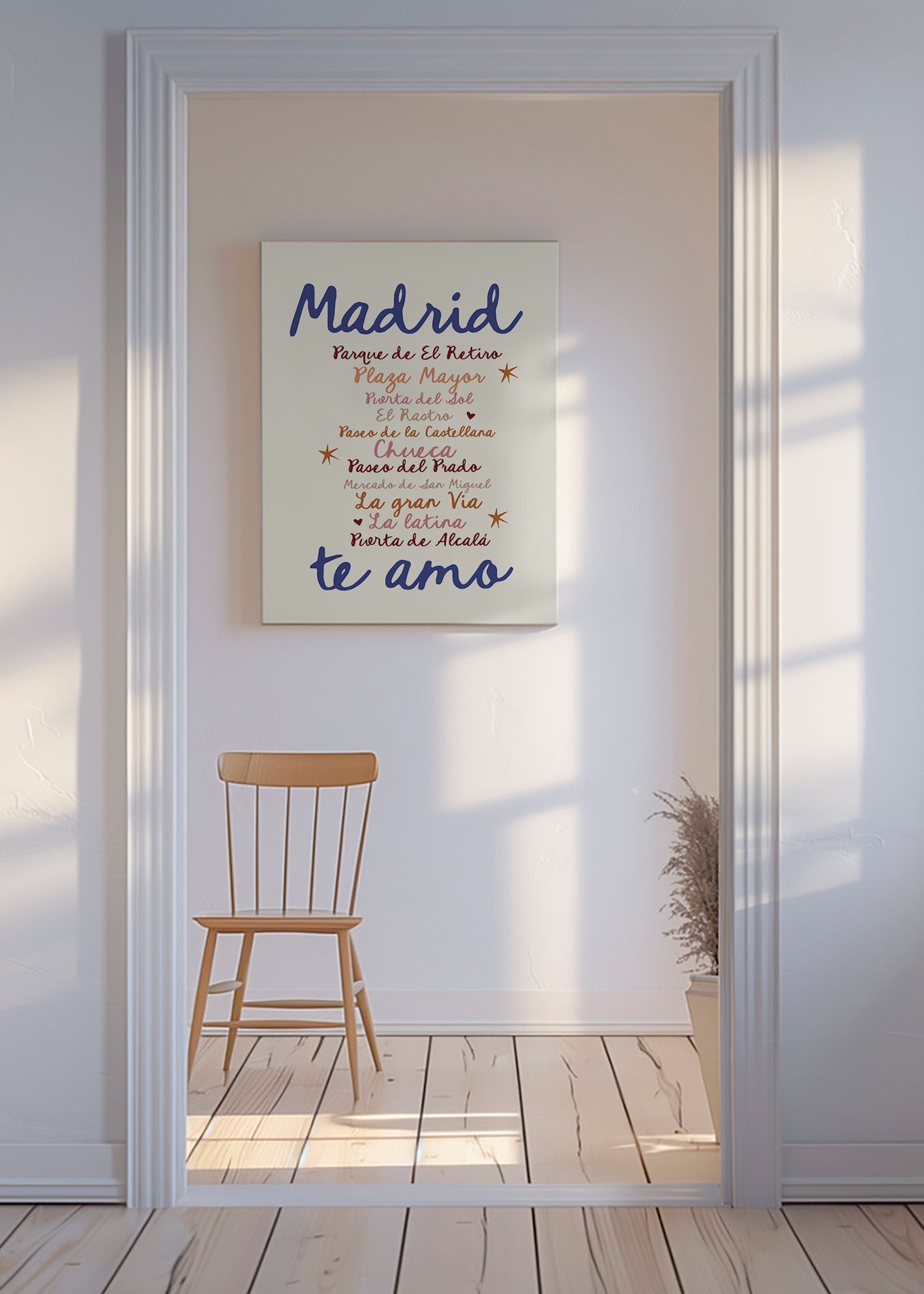 Poster de viagem Madrid tipografia marcante