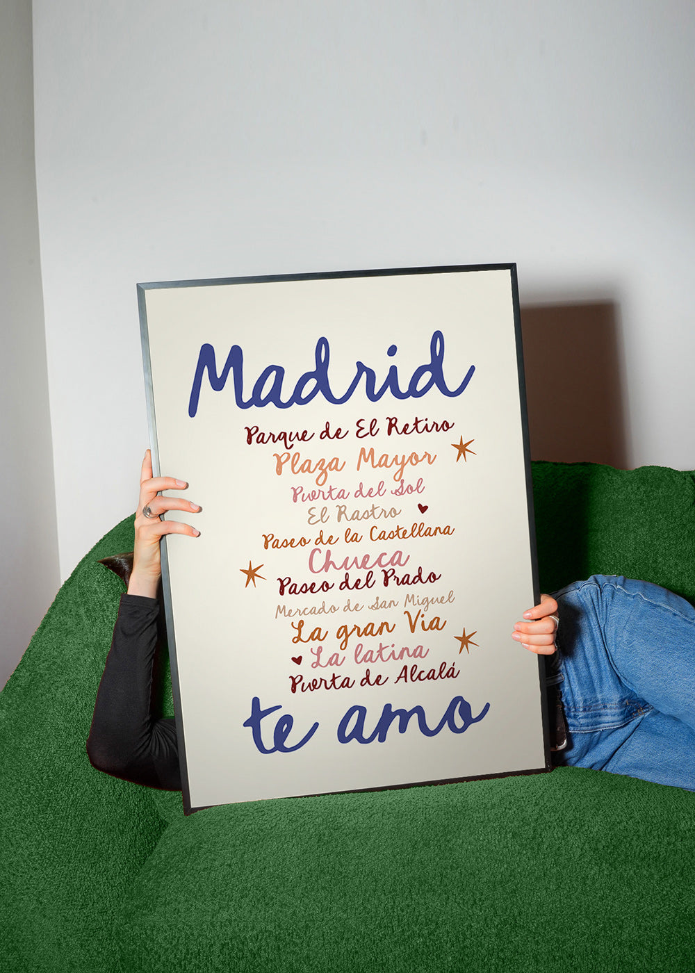 Poster de viagem Madrid tipografia marcante