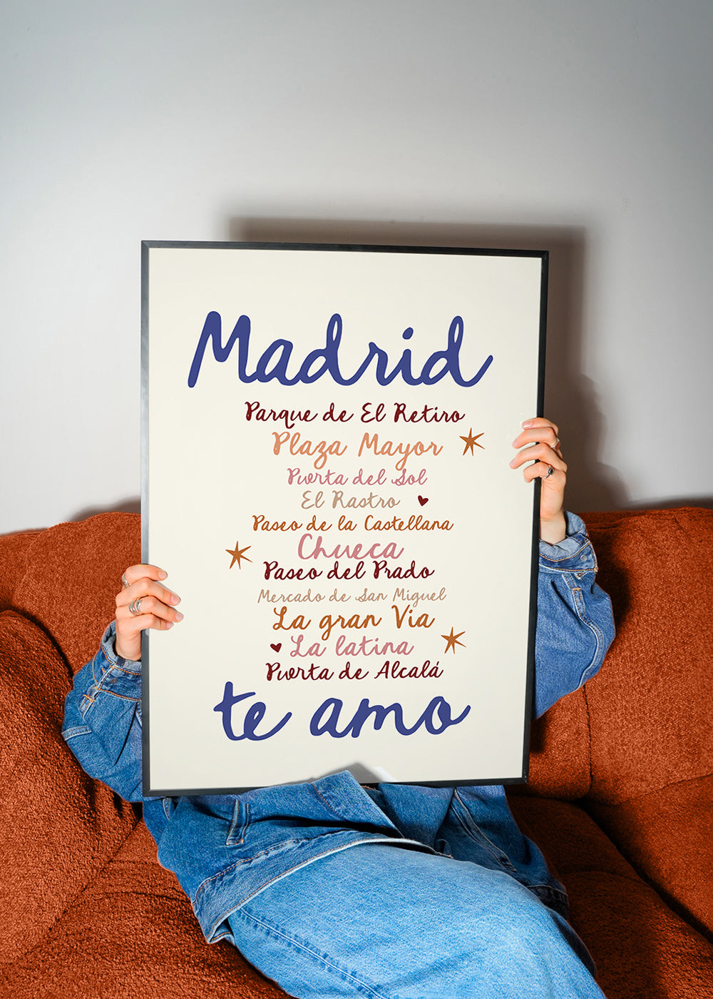 Poster de viagem Madrid tipografia marcante