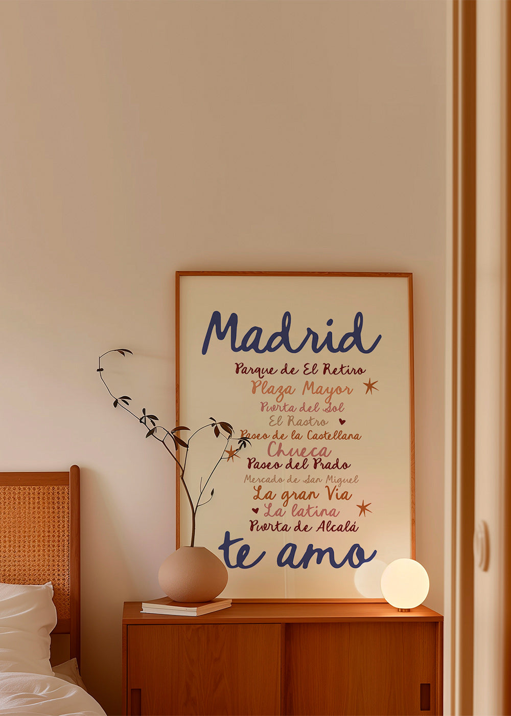 Poster de viagem Madrid tipografia marcante